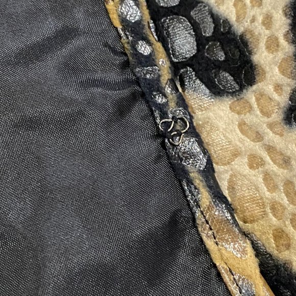 Selene Sport Jacket Womens animal print Faux Snakeskin Brown Black Size Small - Picture 5 of 7